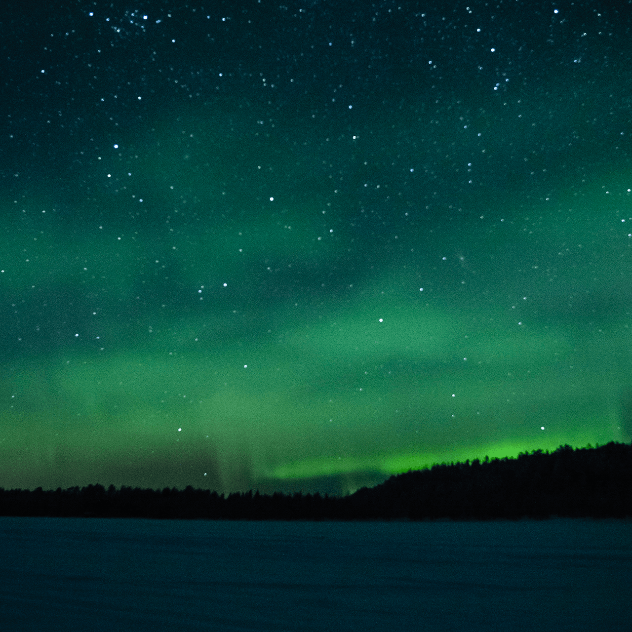 Aurora boreale in Lapponia